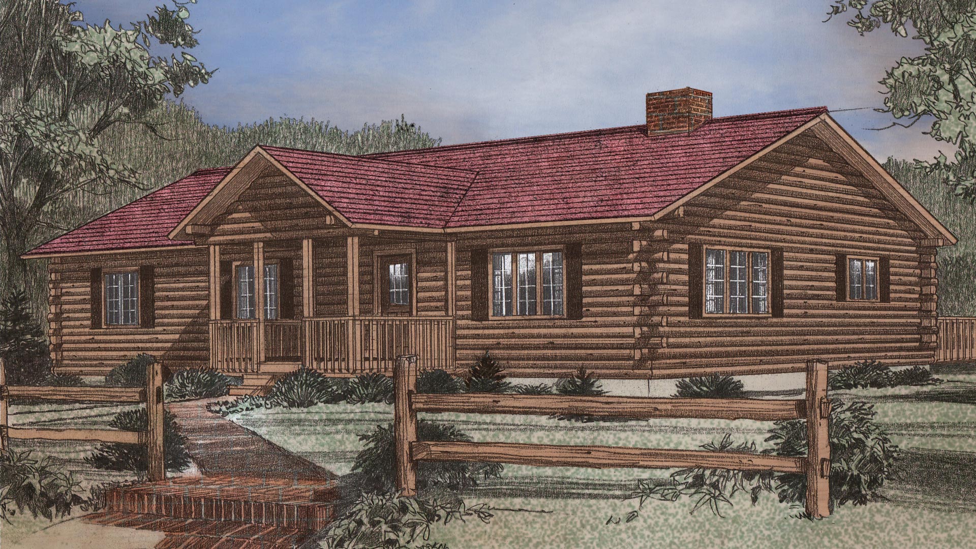 The Trenton Northeastern Log Homes